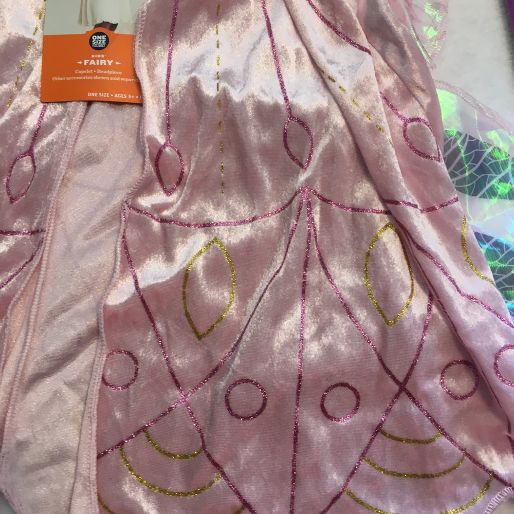 Hyde‎ and EEK Boutique Fairy Costume Kids OSFM Pink NEW Capelet Headpiece Makeup - Picture 6 of 6